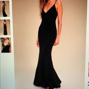 Infinite glory black maxi dress